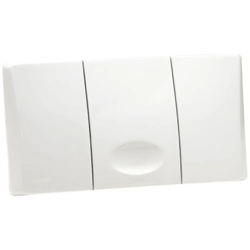 Plaque de commande wc encastré Valsir Angel Rios, simple volume Blanche