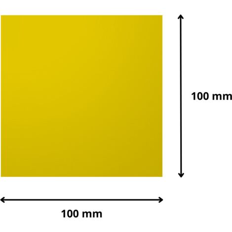 Plaque verre acrylique miroir or 3 mm - 10 x 10 cm (100 x 100 mm) - Verre synthétique - Bord droits - Plexiglass