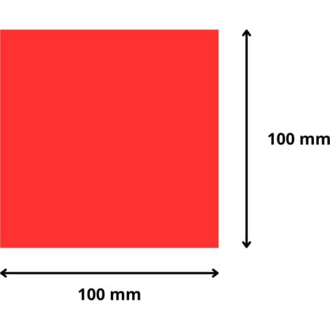 Plaque verre acrylique rouge 3 mm - 10 x 10 cm (100 x 100 mm) - Verre synthétique - Plaque PMMA XT - Plexiglass