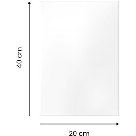 Plaque verre acrylique transparent 1,5 mm - 20x40 cm (200x400 mm) - Cadre verre synthétique à l'unité - Plaque PMMA XT - Plexiglass