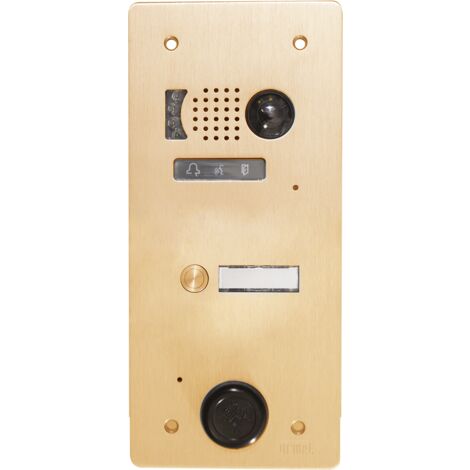 Plaque video alu 1 bp 2VOICE champagne URMET V83/101CH