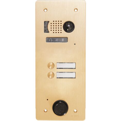 Plaque video alu 2 bp 2VOICE champagne URMET V83/102CH