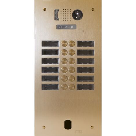 Plaque video alu 2r 12bp 2VOICE champagn URMET V83/212CH