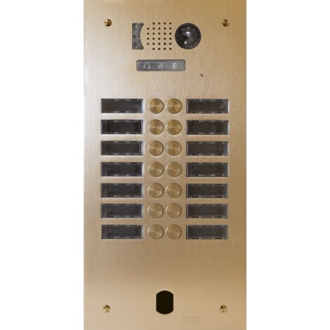 Plaque video alu 2r 14 bp 2VOICE champagne URMET V83/214CH