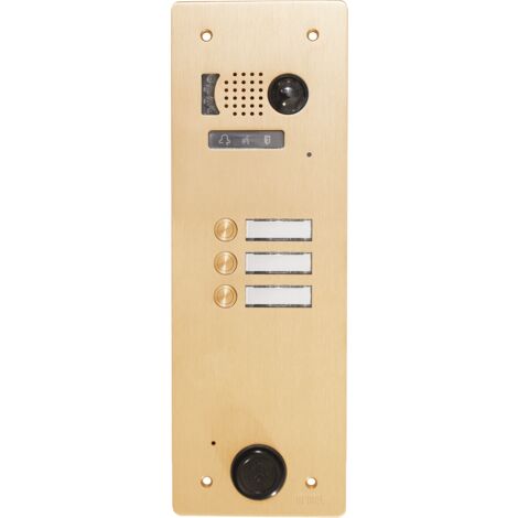 Plaque video alu 3 bp 2VOICE champagne URMET V83/103CH