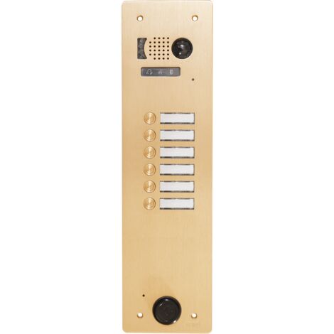 Plaque video alu 6 bp 2VOICE champagne URMET V83/106CH
