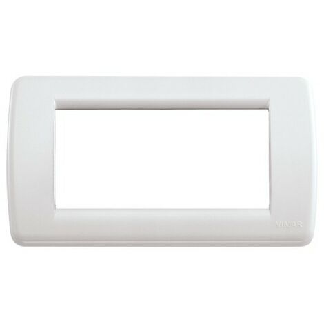 Plaque vimar 4 modules rondo' blanc sÉrie idea 16764.04