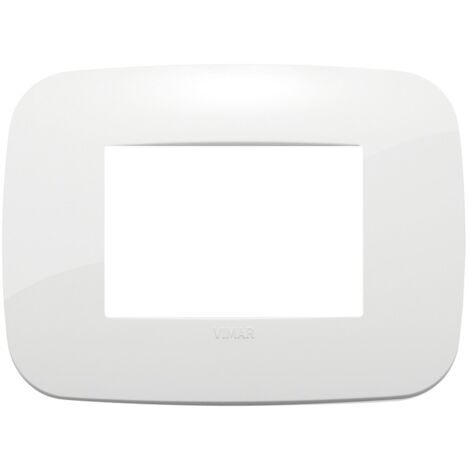 Plaque  Vimar Arke 3 modules rond blanc 19683.84