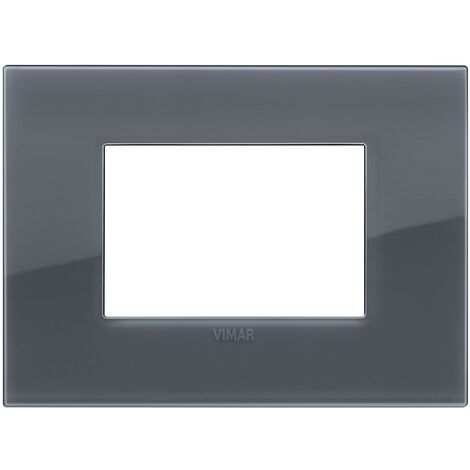 Plaque Vimar Arke plaque 3 modules classic gris fumé 19653.61