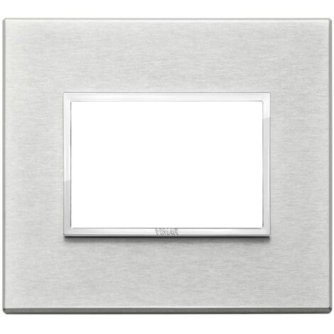 Plaque Vimar Eikon Evo 3 modules gris next 21653.02