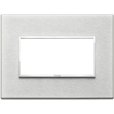Plaque Vimar Eikon Evo 4 modules gris next 21654.02