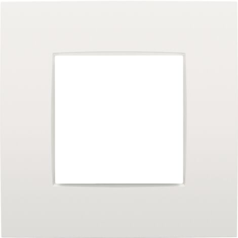Plaque Vimar simple intense blanche – Finition épurée – Pour mécanismes Niko – 12076100