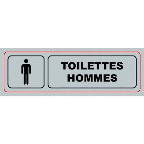 Plaque VISO - Toilettes Hommes - 170 x 40 mm - S32
