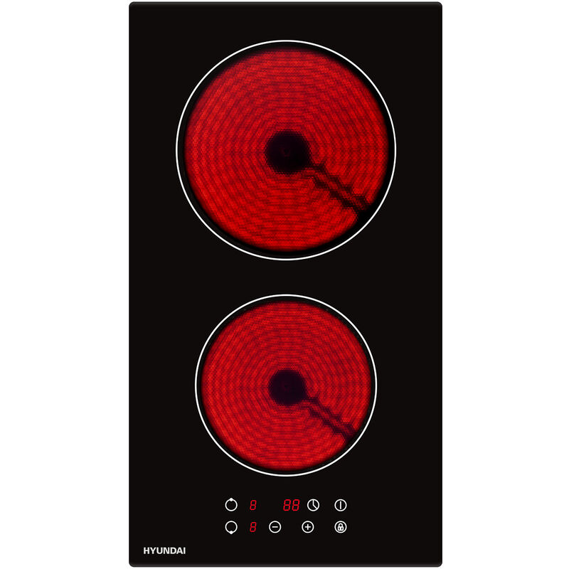 Hyundai - Plaque vitrocéramique 2 foyers table de cuisson 3000W 9 puissances - touche tactile