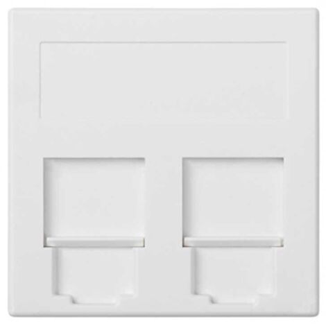 Plaque voix et données plate cg 2c amp / br / sy / kr / be blanc SIMON 50000089-030