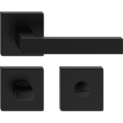 Plaque WC carrée noire avec poignée ergonomique, gamme italienne - MP ILEKCZW