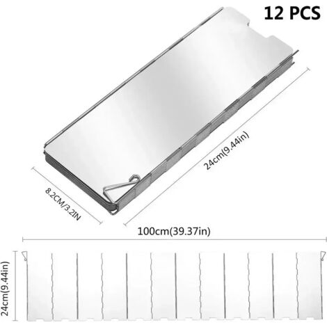 Plaques 8/9/10/12/14/16 Pare-vent pour réchaud à gaz, idéal pour le camping, les pique-niques et la cuisson en extérieur. Écran coupe-vent en alliage d'aluminium pour réchauds portables.