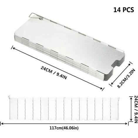 Plaques 8/9/10/12/14/16 Pare-vent pour réchaud à gaz, idéal pour le camping, les pique-niques et la cuisson en extérieur. Écran coupe-vent en alliage d'aluminium pour réchauds portables.