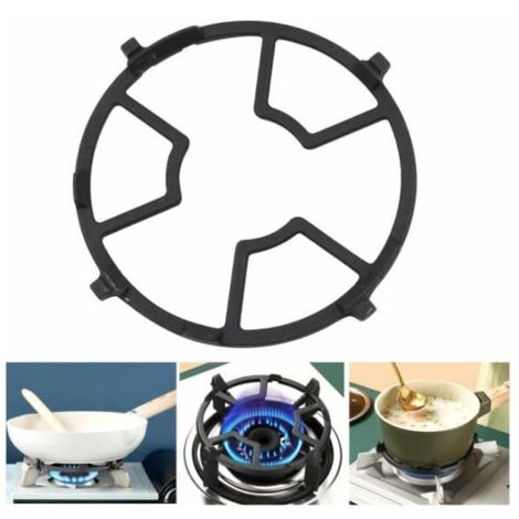 Plaques Cuisinière Gaz Support Anneau - 17,5cm Rond étagère Casserole en Fonte, Quatre/Cinq Griffes Cuisson D'adaptation, Plat
