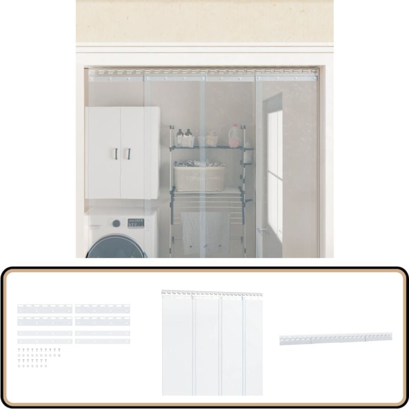 Plaques de connexion 4 pcs argenté 28 cm acier inoxydable - Rideaux à Lanières - Fixation Rideaux - Accessoires Rideaux - Plaques De Montage - Acier