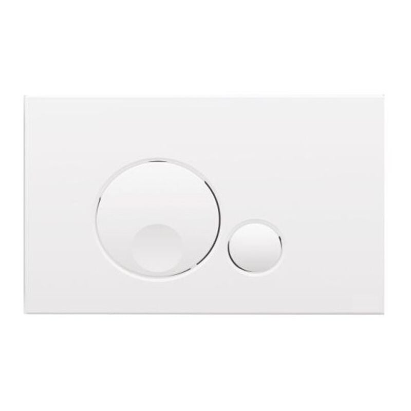 OLI - Plaque de commande Globe double débit blanche en abs - Regiplast