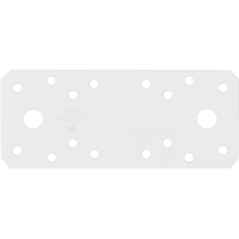 Plaques de fixation – 133 x 55 mm – en acier plastifié blanc – Set de 50 pièces – pour assemblages solides et durables – Marque Alberts