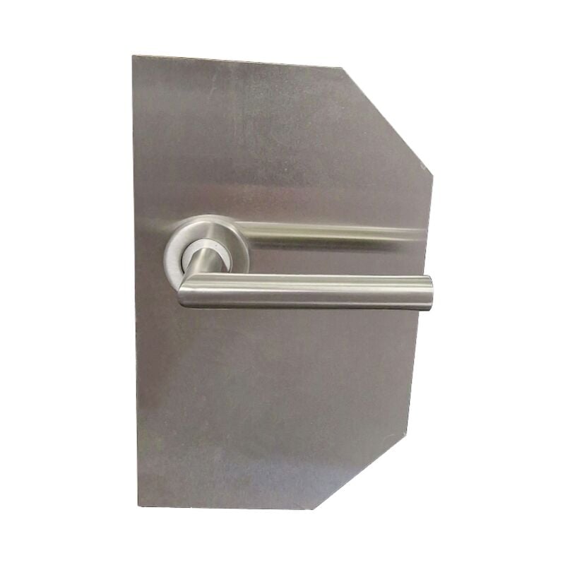 Paire de Plaques de Propreté Rectangles avec Poignées à Angle vif Klose Besser Inox 304 Sans rosaces de fonction