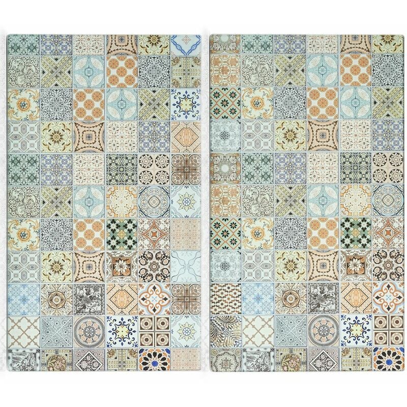 Zeller - Plaques de protection en verre pour poêle, 2 pièces