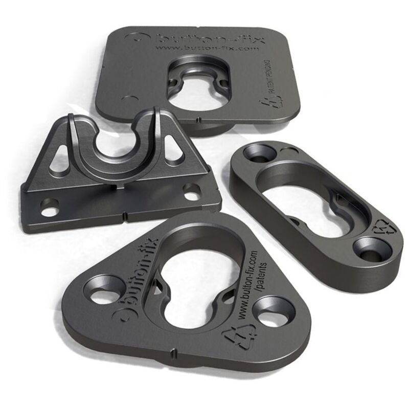 Button-fix - Boîte de : 100 pcs connecteur bouton-fix à panneaux type 1 ovale