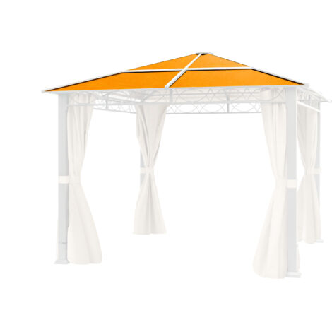 TOOLPORT Toit de rechange pour tonnelle de jardin INTENT24 Paradise Deluxe 3x3 m, Hardtop - bronze