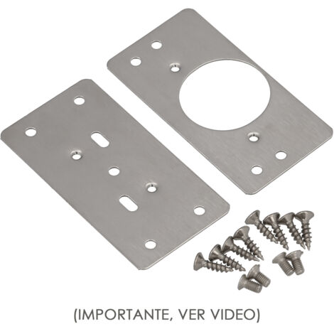 Plaques de réparation de charnière de bol 4,7x9 cm. 2 pièces