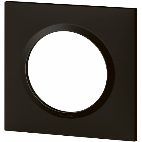 Plaque carrée Dooxie - Noir velours - 1 poste - Legrand