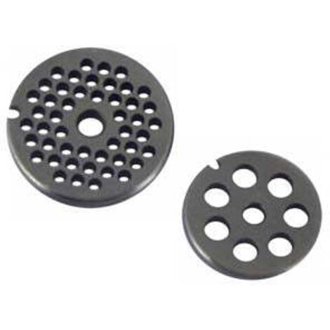 REBER Plaques en acier trempé pour hachoirs à viande manuels - n°5 trou 6mm