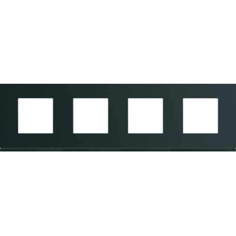 Hager - plaque - 4 postes - horizontale - 71 mm - night gallery wxp0214