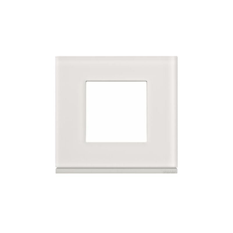 Hager - plaque - 1 poste - moon glass gallery wxp4002 - Moon Glass