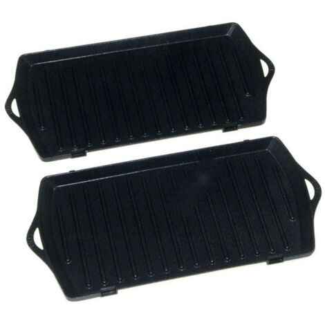 Plaques grill x2 pour gaufrier et croque-monsieur – Cuisson uniforme – Nettoyage facile – Compatible avec MOULINEX TS-01035850