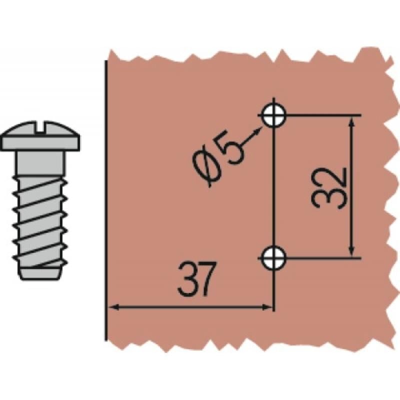 Plaques - pour charnières à clipser 200 et série b - Montage en croix à visser - en zamak - avec vis - boîte de 10 Salice