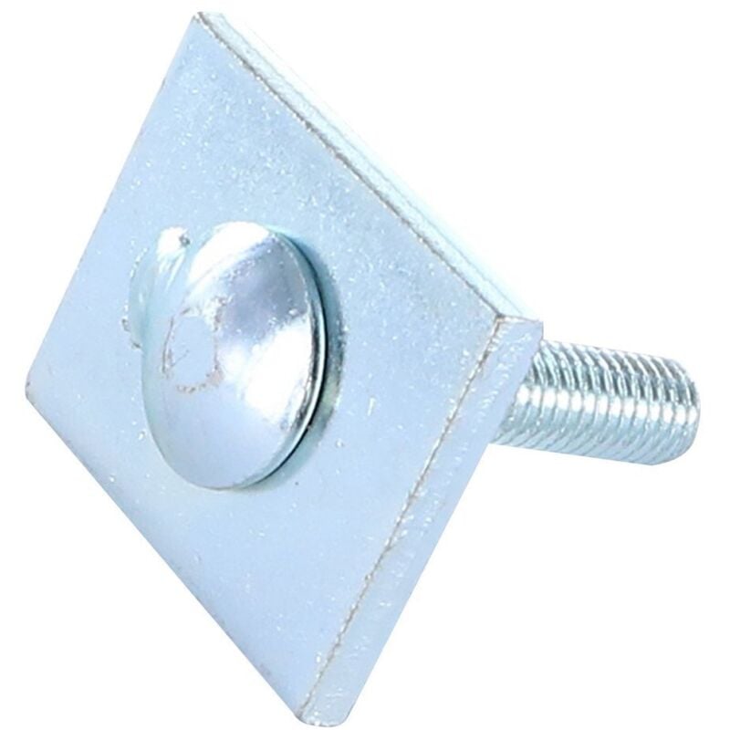 Plaquette 40X32X5 + trcc japy tête ronde collet carré 8X40 Acier zingué blanc-50 pièces