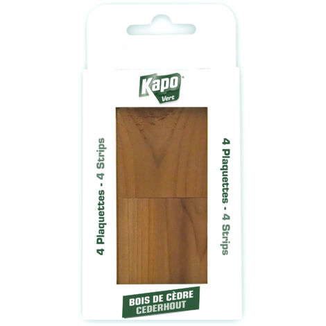 Plaquette au bois de cèdre x4 KAPO