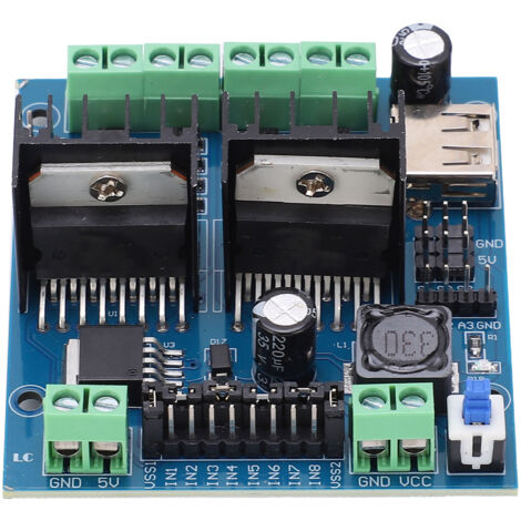 Plaquette de Commande Moteur L298N 4 Canaux, Module de Pilotage Automatique pour Composants Électroniques