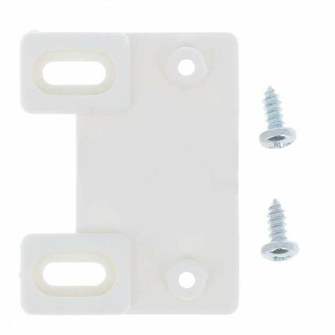 Plaquette de déport 17mm pour bloqueur manivelle de volet roulant aimanté type ZF à visser Support Guide Manette Fenêtre Volet Store, PVC blanc