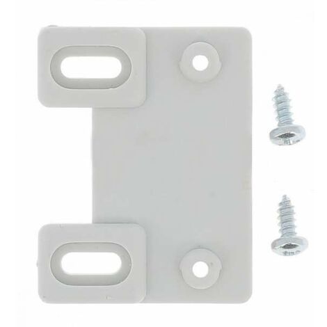 Plaquette de déport 17mm pour bloqueur manivelle de volet roulant aimanté type ZF à visser Support Guide Manette Fenêtre Volet Store, PVC gris clair