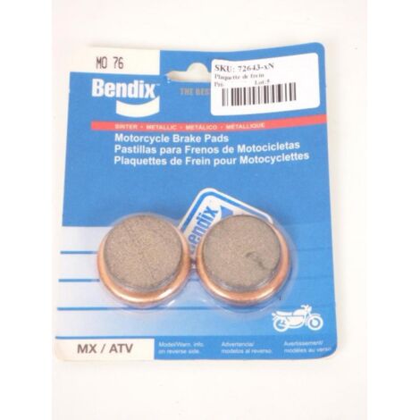 Plaquette de frein Bendix pour Quad ATV Yamaha 250 YFM 1989 1990