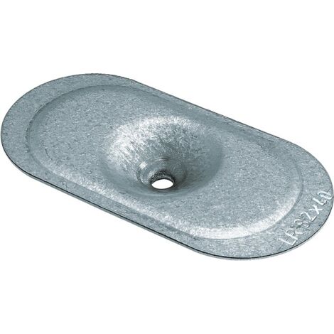 Plaquette de répartition à cuvette 82x40 alu zinc ETANCO - boite de 100 - 294705