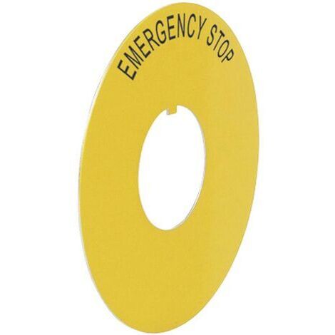 Plaquette de repérage BACO 224176 (Ø) 60 mm EMERGENCY STOP jaune 1 pc(s)