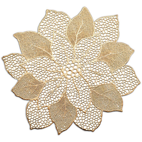 Plaquette FLOWER, 46 cm, couleur or