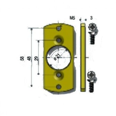 Plaquette LO LS40 pour moteurs Somfy Ø40mm 9147337