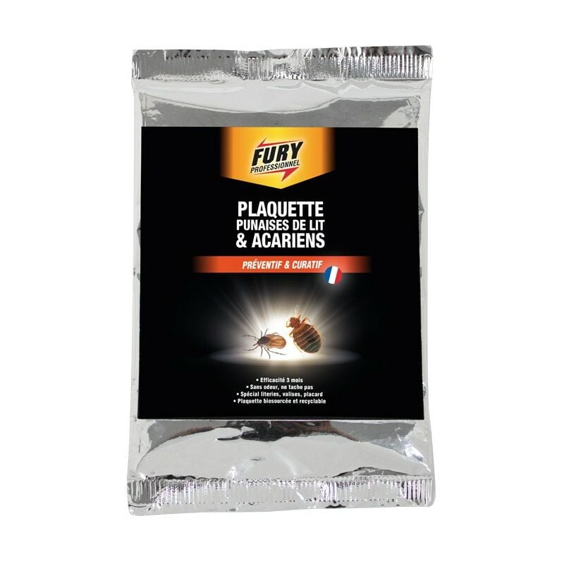 Fury Plaquette Punaises De Lit & Acariens 34g