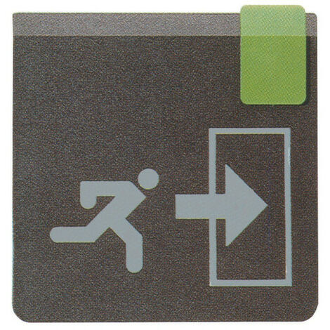 Plaquette signalétique "SORTIE DE SECOURS" 95 x 95 mm EUROPE DESIGN - NOVAP                                                                Noir