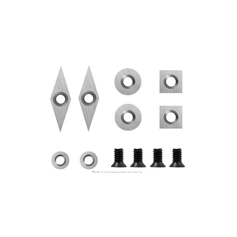 Plaquettes de Coupe en Carbure 8 pièces Outils Tournage Bois Inserts en Carbure Gouges Tournage Bois